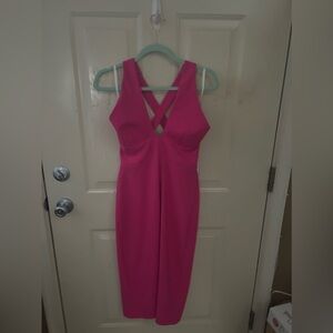 Hot pink cocktail dress